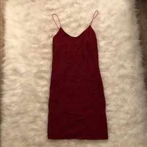 Burgundy dress